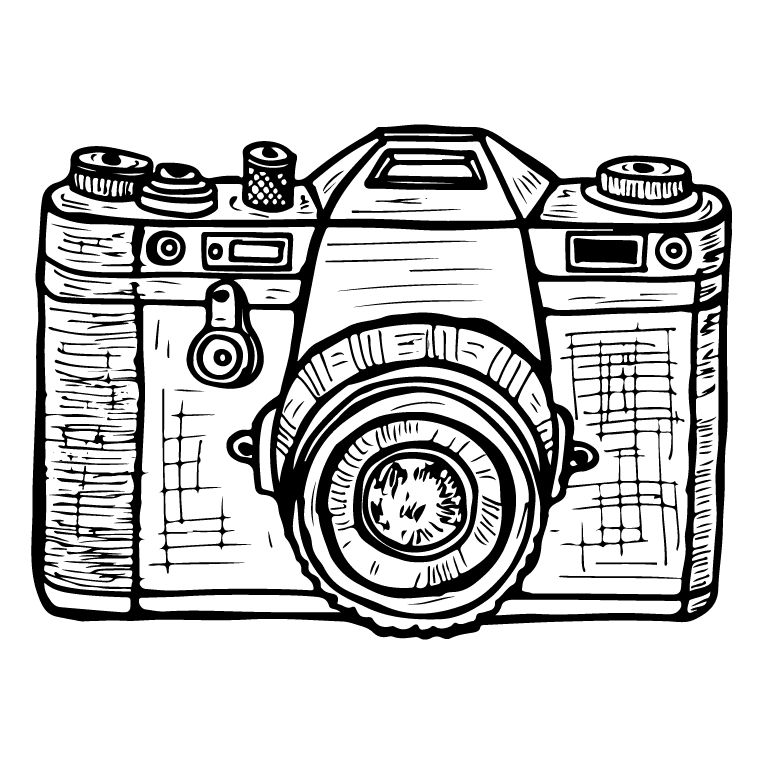 Illustration of a vintage camera
